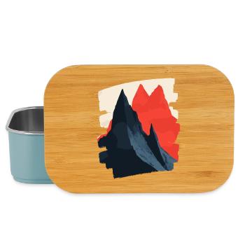Mountains Climbing Climbers Hiking - Lunch Box - light blue - Front