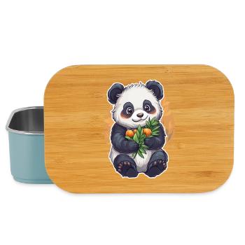 Cute Panda Bear – Gift for Kids - Lunch Box - light blue - Front