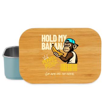 Monkey Banan Humor Design - Lunch Box - light blue - Front