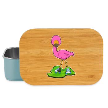 Flamingo Rollschuhfahren Rollschuhe - Lunch Box - Hellblau - Vorne