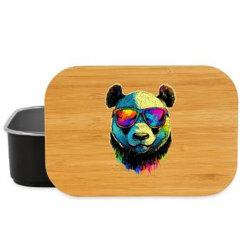 Panda Ours Pandas Géants Panda Géant Mignon Panda Ours Panda - Boîte à goûter - noir - Devant
