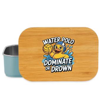 Funny Water Polo Dominate or Drown - Lunch Box - light blue - Front