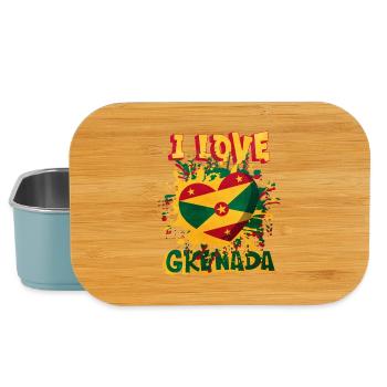 Artistic heart with Grenadana motif - Lunch Box - light blue - Front