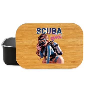 Scuba Girl Diver Design - Boîte à goûter - noir - Devant