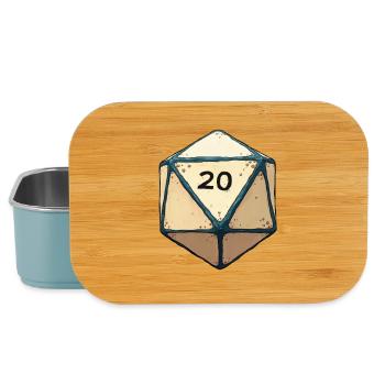 D20 Dice with only 20 – Lucky Dice Design - Lunch Box - light blue - Front