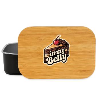  Schokoladenkuchen Mit Kirsche In My Belly Slogan - Lunch Box - Schwarz - Vorne