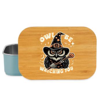 Magic Owl with Witch Hat – Magical Halloween Night - Lunch Box - light blue - Front