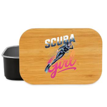 Scuba Girl Diver Design - Boîte à goûter - noir - Devant