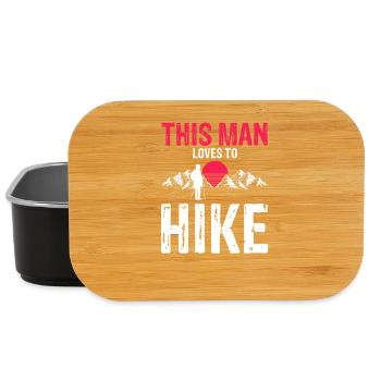 This Man Hikes Nature Trails Mountain Explorer - Lunch Box - Schwarz - Vorne