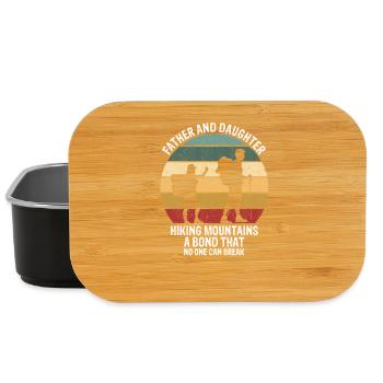 Father Daughter Hiking Bonding Trail Walks - Lunch Box - black - Front