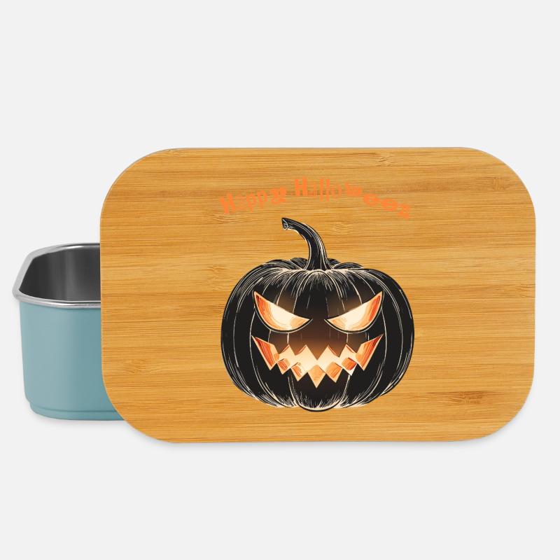 Joyeux halloween - Boîte à goûter - bleu pâle