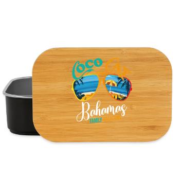 Vacances en famille aux Bahamas - Boîte à goûter - noir - Devant