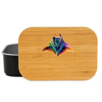 Manta Rochen Teufelsrochen Stachelrochen Taucher - Lunch Box - Schwarz - Vorne