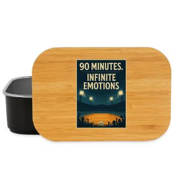 90 Minutes Infinite Emotions – Football Design - Lunch Box - black - Front
