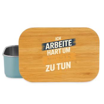 Ich arbeite hart um nichts zu tun - Lunch Box - Hellblau - Vorne