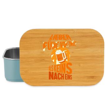 Bierliebhaber Bier Spruch Biertrinker Saufen - Lunch Box - Hellblau - Vorne