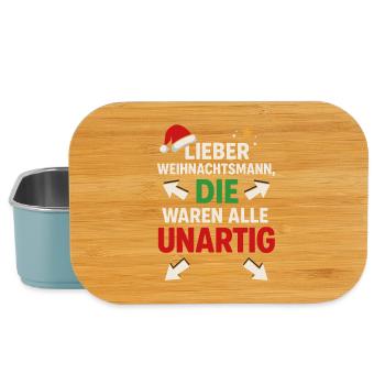 Lieber Weihnachtsmann Die Waren Alle Unartig - Lunch Box - Hellblau - Vorne