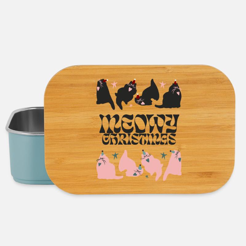 MEOWY CHRISTMAS - Lunch Box - light blue