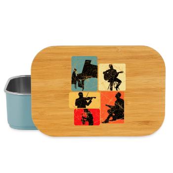 Musiker, Musik, Musik Instrument, Instrument spiel - Lunch Box - Hellblau - Vorne