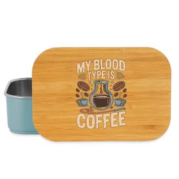 Lab Technician My Blood Type Is Coffee Phlebotomy - Lunch Box - Hellblau - Vorne
