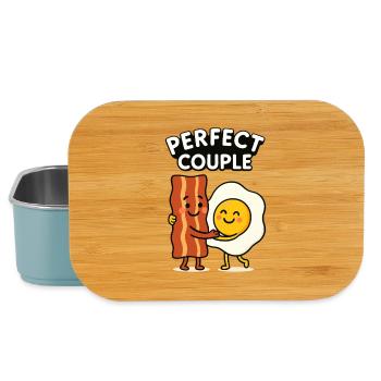 Parfait Couple bacon oeuf Petit-déjeuner - Boîte à goûter - bleu pâle - Devant