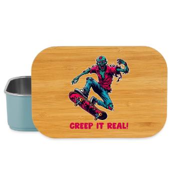Zombie Skateboarder Neon Horror - Lunch Box - light blue - Front