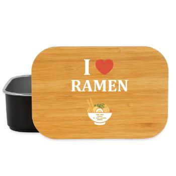 I Love Ramen Heart Bowl Illustriert - Lunch Box - Schwarz - Vorne