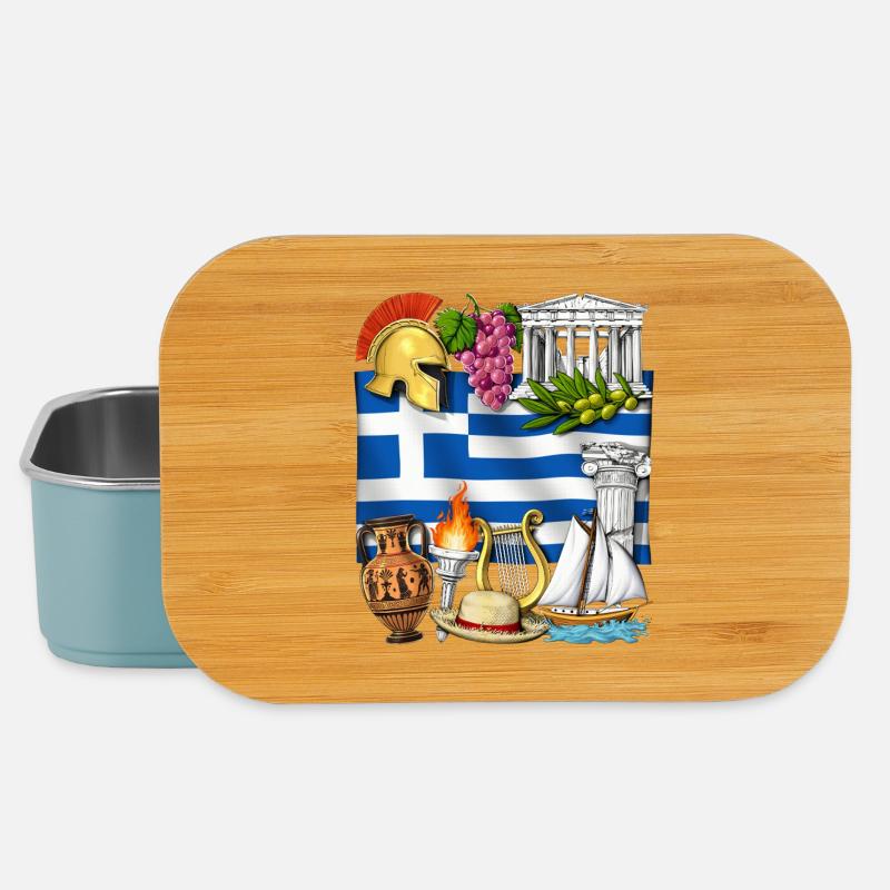 Griechisches Erbe - Lunch Box - Hellblau