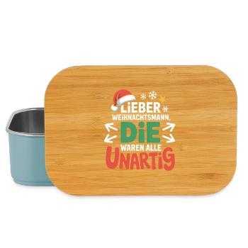 Lieber Weihnachtsmann, die waren alle unartig - Lunch Box - Hellblau - Vorne