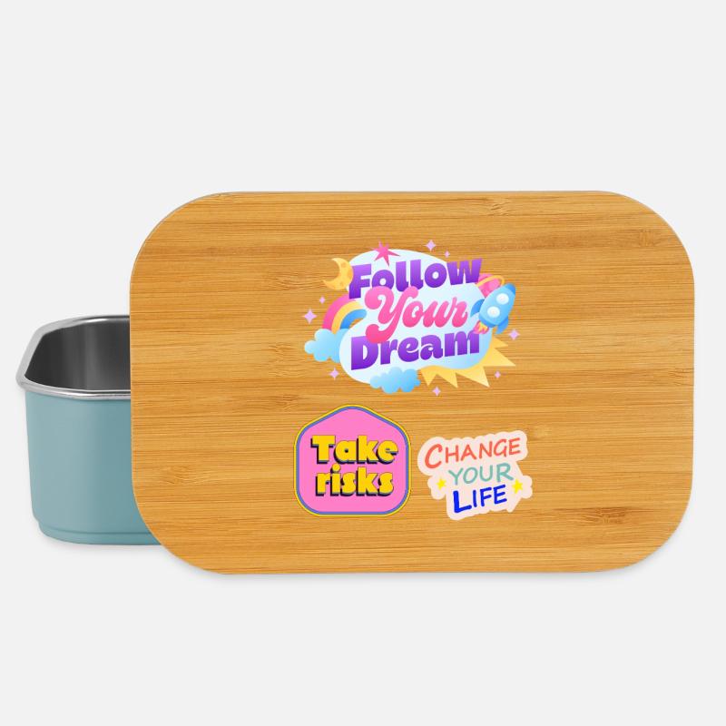 Follow your dream motivation tee - Lunch Box - light blue