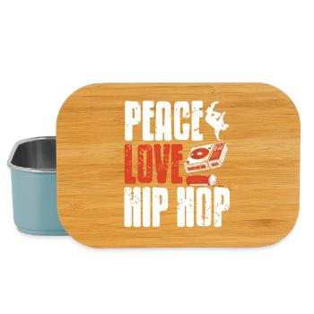 Peace Unity Beat Movement Graffiti DJ Bboy Flow - Lunch Box - light blue - Front