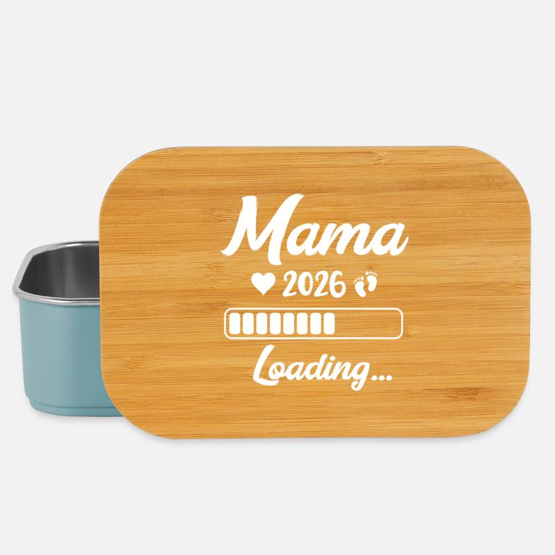 Mama 2026 Loading Schwangerschaftsankündigung  - Lunch Box - Hellblau