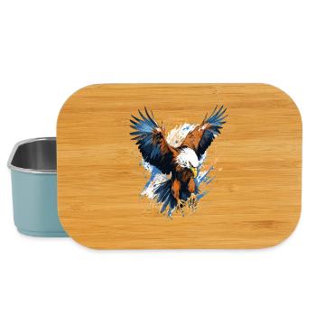 Stormy Eagle Splash Art - Lunch Box - light blue - Front