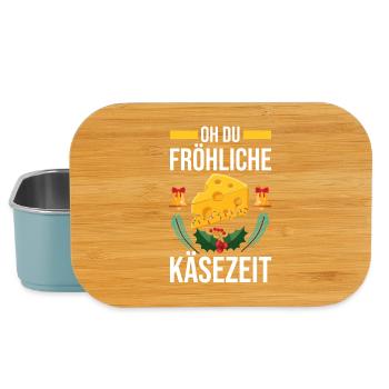 Weihnachtsmann Käse  Weihnachtszeit Weihnachts - Lunch Box - Hellblau - Vorne