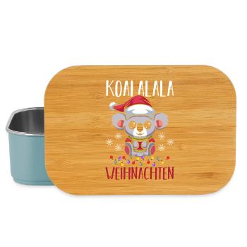 Weihnachtsmann Koala Weihnachtszeit Weihnachts - Lunch Box - Hellblau - Vorne