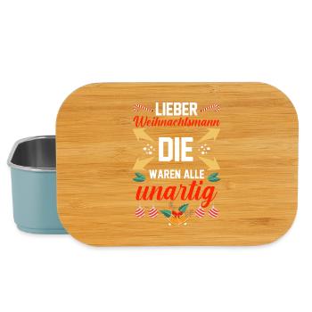 Weihnachtsmann Die Waren Alle Unartig Weihnachts - Lunch Box - Hellblau - Vorne