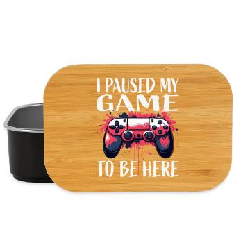 I paused my game Here I am - Lunch Box - black - Front
