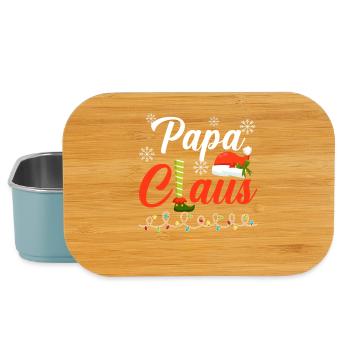 Noël du Père Noël Papa Noël - Boîte à goûter - bleu pâle - Devant