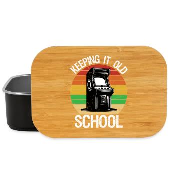 Arcade Keeping It Old School Gaming Retro Gamer - Lunch Box - Schwarz - Vorne