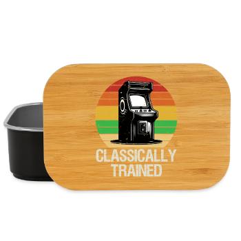 Retro Classically Trained Gaming Arcade Shirt Game - Lunch Box - Schwarz - Vorne
