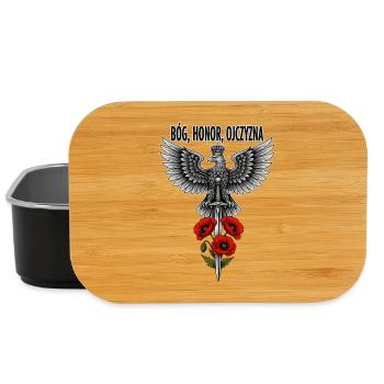 Polnischer Weißer Adler mit Schwert und Mohn-Tribut - Lunch Box - Schwarz - Vorne