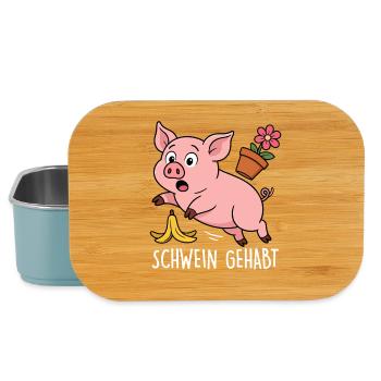 Schwein Gehabt - Lunch Box - Hellblau - Vorne