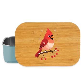 Cardinal d’hiver sur la branche - Boîte à goûter - bleu pâle - Devant