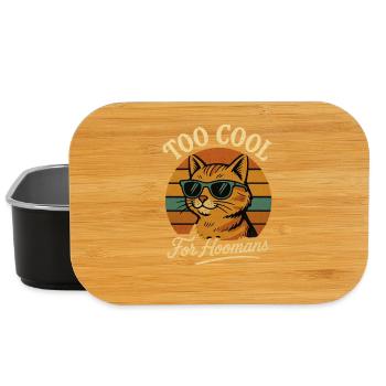 Un chat trop cool pour les hoomans - Boîte à goûter - noir - Devant
