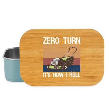 Zero Turn It's How I Roll Landscaping Funny Lawn - Lunch Box - light blue - Front