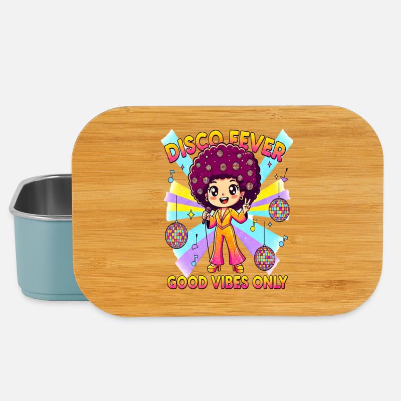 DISCO FEVER Cute Comic 70s - Lunch Box - light blue