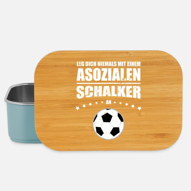Asoziales Schalker Leg dich niemals mit einem - Lunch Box - Hellblau
