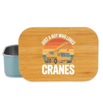 Kranenliebe im Retro-Sonnenuntergang - Lunch Box - Hellblau - Vorne