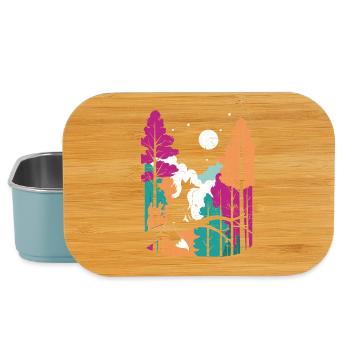 Mondwolf im farbenfrohen Waldfuchs - Lunch Box - Hellblau - Vorne
