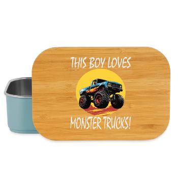 Monster Truck Boy - Boîte à goûter - bleu pâle - Devant